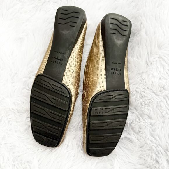STUART WEITZMAN | Made in Spain Gold leather Driving Loafers Moccasins | Size 10 - Picture 6 of 7